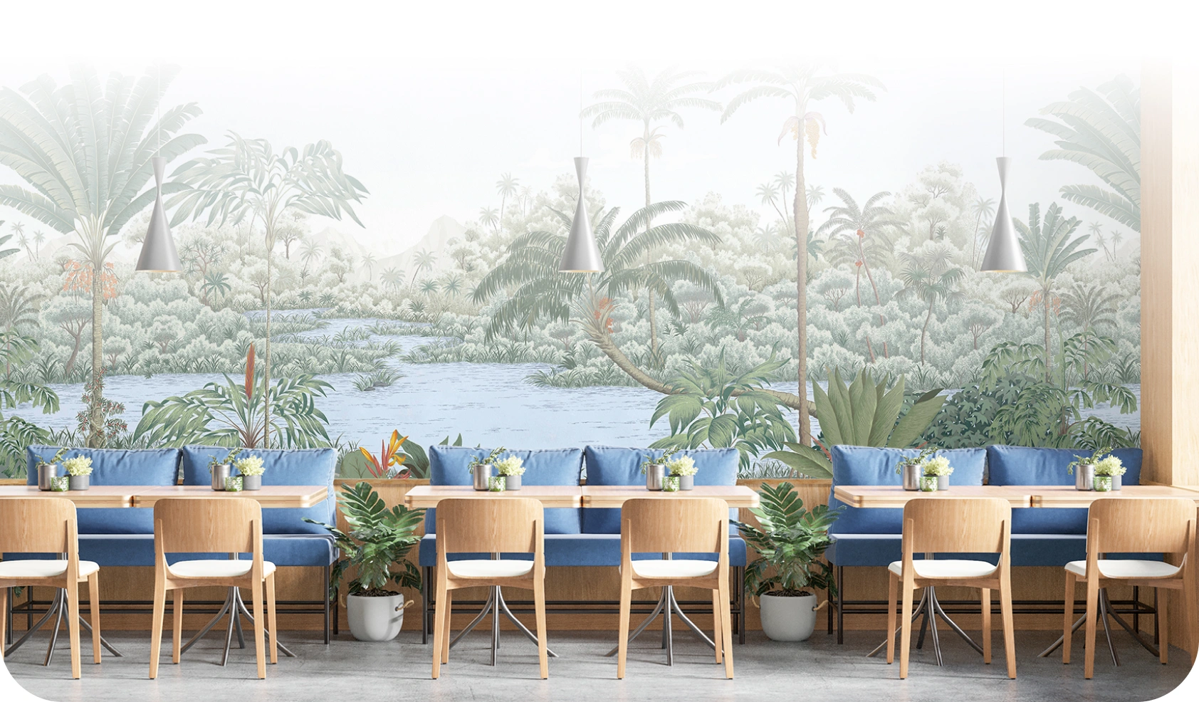 Tropical Cafe Concept by Honpo Wallpaper